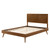 Alana Twin Wood Platform Bed With Splayed Legs, Wood, Brown Walnut, 22412