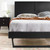 Marlee Full Wood Platform Bed With Angular Frame, Wood, Black, 22413