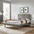 Marlee Full Wood Platform Bed With Angular Frame, Wood, Grey Gray, 22414