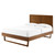 Marlee Full Wood Platform Bed With Angular Frame, Wood, Brown Walnut, 22415