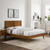 Marlee Full Wood Platform Bed With Splayed Legs, Wood, Brown Walnut, 22424