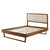 Willow King Wood Platform Bed With Angular Frame, Wood, Brown Walnut Beige, 22441