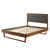 Willow King Wood Platform Bed With Angular Frame, Wood, Brown Walnut Grey Gray, 22442