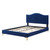 Juniper Channel Tufted Performance Velvet Queen Platform Bed, Velvet, Blue Navy, 22616