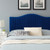 Juniper Channel Tufted Performance Velvet Queen Platform Bed, Velvet, Blue Navy, 22626
