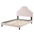Gwyneth Tufted Performance Velvet Queen Platform Bed, Velvet, Pink, 22695