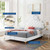 Gwyneth Tufted Performance Velvet Twin Platform Bed, Velvet, White, 22705