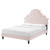 Gwyneth Tufted Performance Velvet Full Platform Bed, Velvet, Pink, 22743