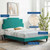 Lindsey Performance Velvet Full Platform Bed, Velvet, Teal Blue, 22936