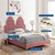 Alexandria Tufted Performance Velvet Twin Platform Bed, Velvet, Pink, 23011
