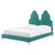 Alexandria Tufted Performance Velvet King Platform Bed, Velvet, Teal Blue, 23064