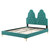 Alexandria Tufted Performance Velvet King Platform Bed, Velvet, Teal Blue, 23064