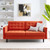 Exalt Tufted Performance Velvet Sofa, Velvet, Orange, 23144