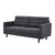 Exalt Tufted Fabric Sofa, Fabric, Dark Grey Gray, 23146