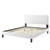 Peyton Performance Velvet Queen Platform Bed, Velvet, White, 23185