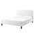 Peyton Performance Velvet Full Platform Bed, Velvet, White, 23233