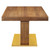 Vector Expandable Dining Table, Wood, Metal Steel, Brown Walnut Gold, 23324