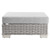 Conway Outdoor Patio Wicker Rattan Ottoman, Rattan, Wicker, Grey Gray, 23332