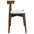 Stalwart Dining Side Chairs Set of 2 in Dark Walnut White