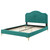 Portia Performance Velvet Twin Platform Bed, Velvet, Teal Blue, 23463
