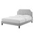 Sienna Performance Velvet Twin Platform Bed, Velvet, Light Grey Gray, 23499