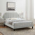 Sienna Performance Velvet Twin Platform Bed, Velvet, Light Grey Gray, 23499
