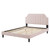 Sienna Performance Velvet Twin Platform Bed, Velvet, Pink, 23502