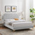 Sienna Performance Velvet Full Platform Bed, Velvet, Light Grey Gray, 23531