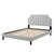 Sienna Performance Velvet Full Platform Bed, Velvet, Light Grey Gray, 23547