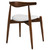 Stalwart Dining Side Chairs Set of 4 in Dark Walnut White