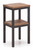 Harkness Bedroom Side Table, Brown Metal Wood