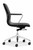 Herald Low Back Office Chair, Black Leatherette Chrome Steel
