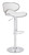 Fly Bar Stool Chair, White Leatherette Chrome Steel
