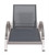 Metropolitan Lounge Chaise, Silver  Brushed Aluminum