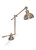 Industrial Steel Pharmacy Style Lamp , Silver Metal