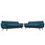 Engage Loveseat and Sofa Set of 2 in Azure