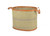 Jute Tubes - Oval ( Set of Two ), Brown Fabric