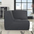 Align Upholstered Corner Sofa in Charcoal