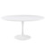 Lippa 60" Wood Top Dining Table, White Aluminum