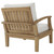 Marina Outdoor Patio Teak Armchair, White Wood