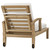 Marina Outdoor Patio Teak Single Chaise, White Wood