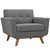 Engage Upholstered Armchair, Grey Fabric