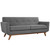 Engage Upholstered Loveseat, Grey Fabric