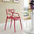 Entangled Dining Armchair, Red Plastic