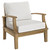 Marina 3 Piece Outdoor Patio Teak Sofa Set, White Wood