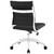 Jive Armless Mid Back Office Chair, Black Faux Leather