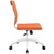 Jive Armless Mid Back Office Chair, Orange Faux Leather