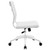 Jive Armless Mid Back Office Chair, White Faux Leather