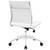 Jive Armless Mid Back Office Chair, White Faux Leather