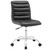 Ripple Mid Back Office Chair, Black Faux Leather